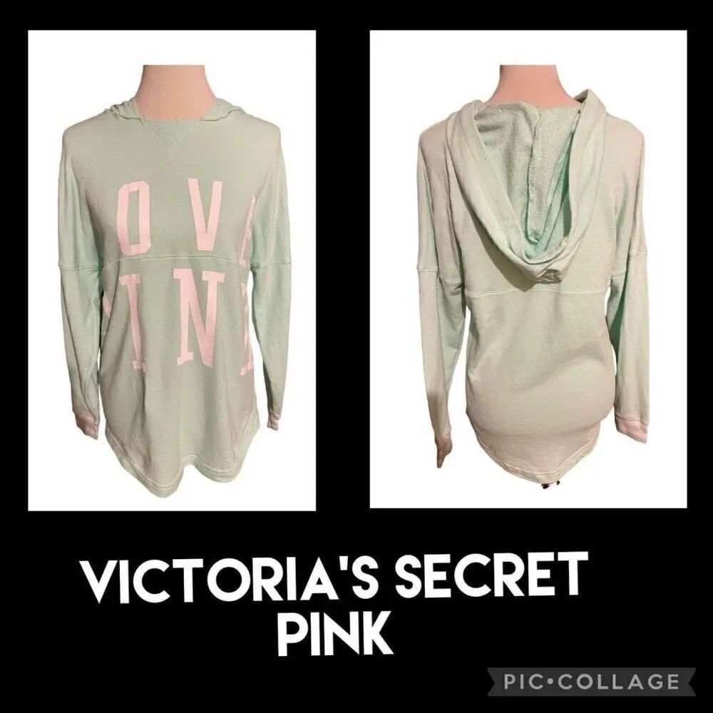 Victoria’s Secret PINK Light Green Hoodie XS-NWOT